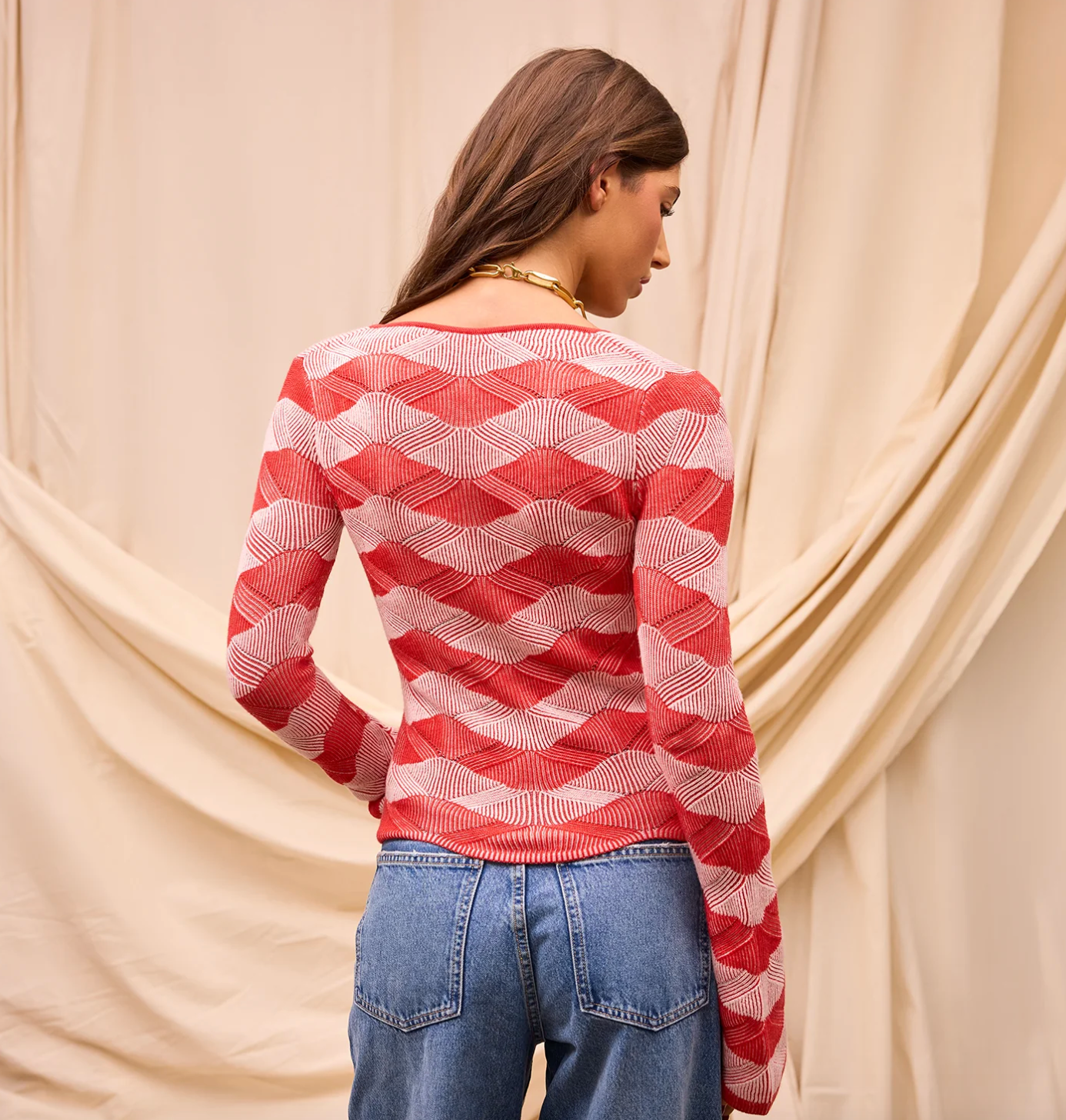 Ingrid Knit Top - Vermillion