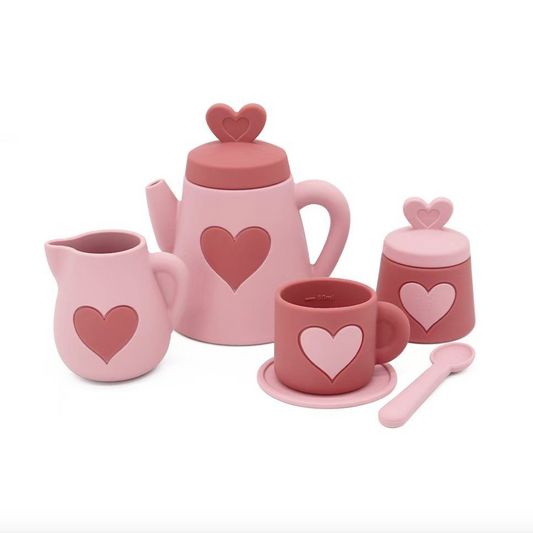 Pink Silicone Tea Set