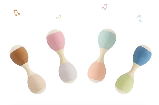 Wooden Double End Maracas - Various Colours