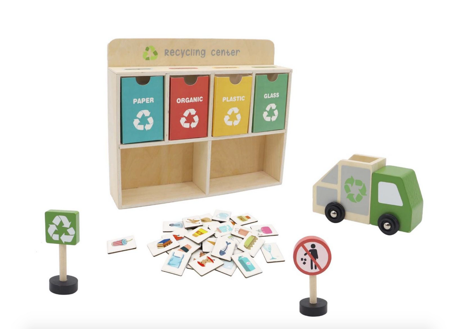 Wooden Recycling Centre Play Set