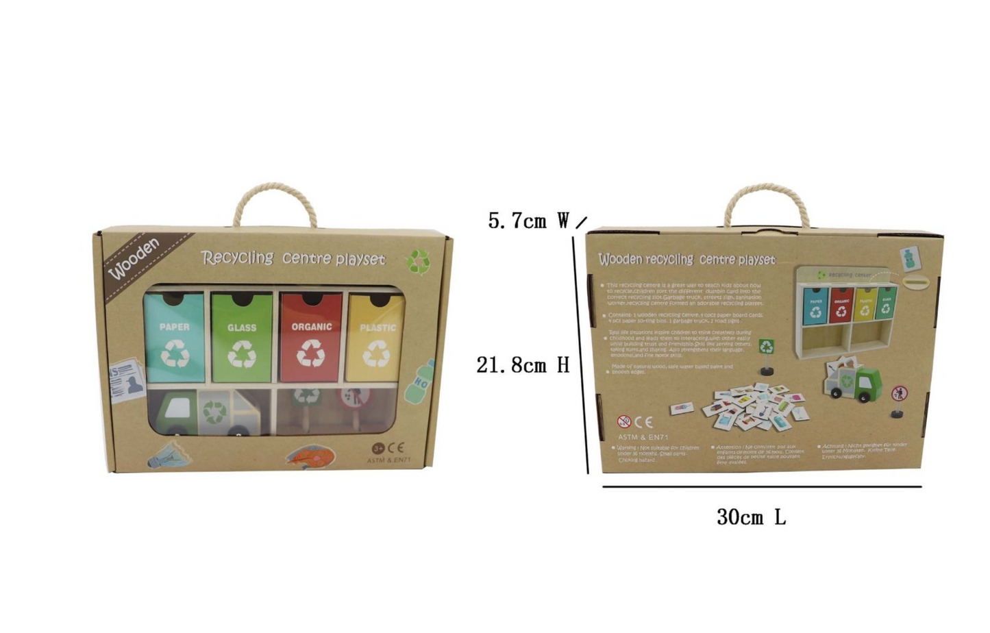 Wooden Recycling Centre Play Set