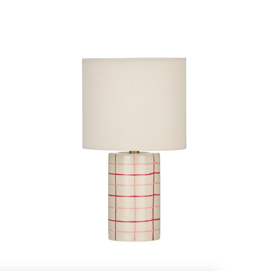 Zadie Table Lamp - Ivory & Red