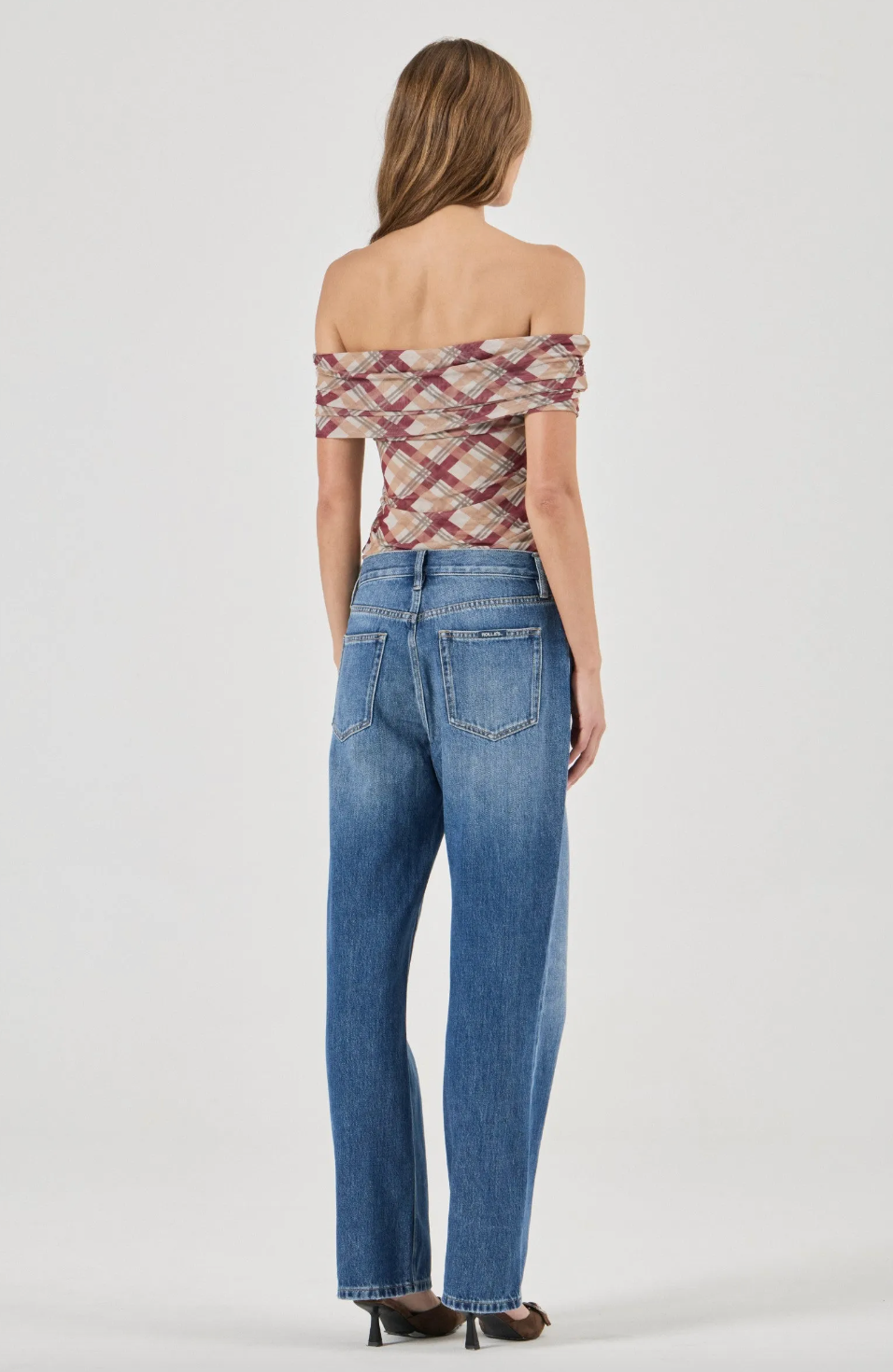 Field Lines Cold Shoulder Top - Cherry