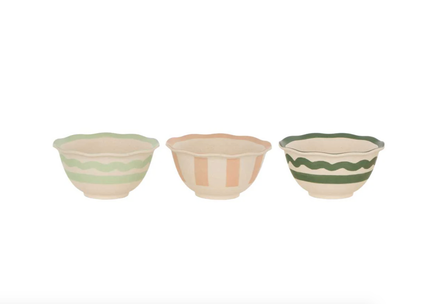 Saltara Bamboo Fibre Condiment Bowls - Set of 3