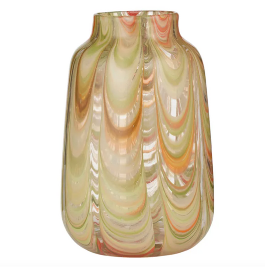Gilbert Glass Vase - Green & Orange
