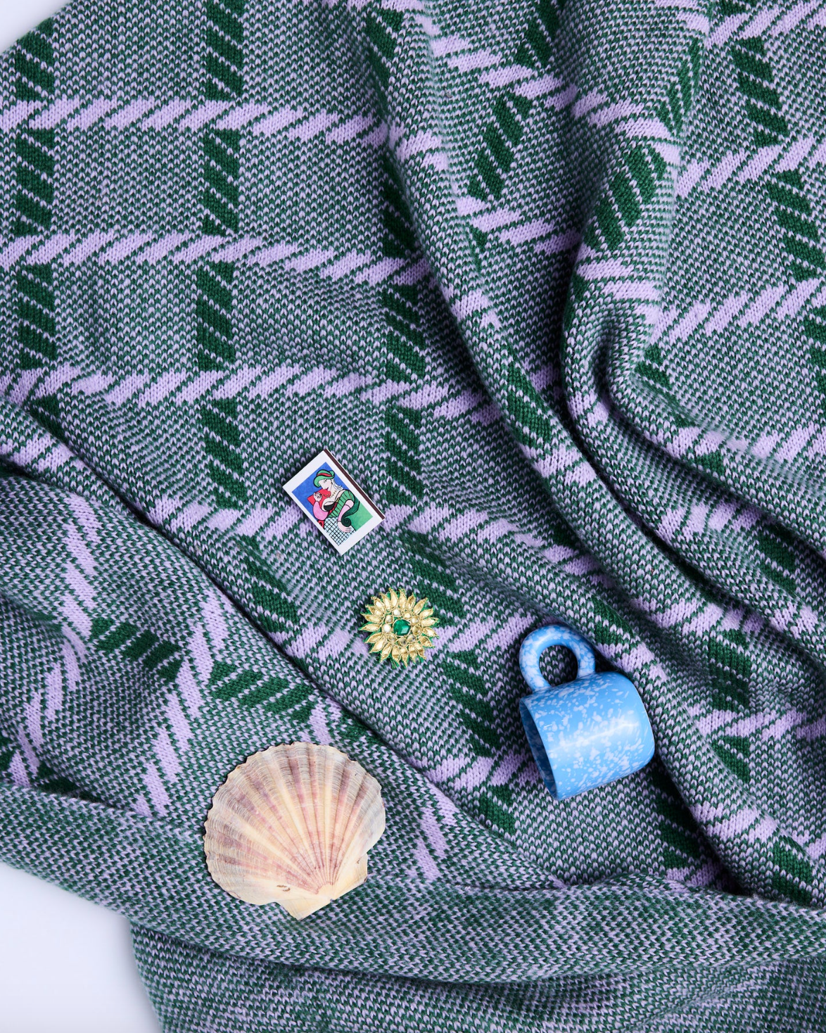 Alpine Violet Check Blanket