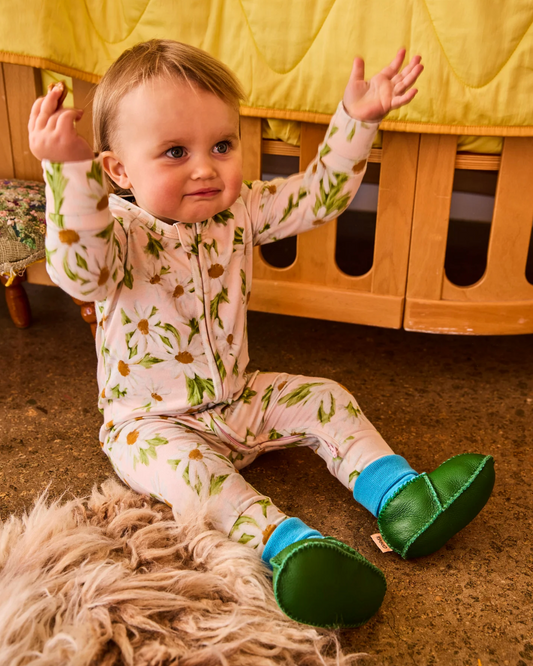 Green Baby Booties