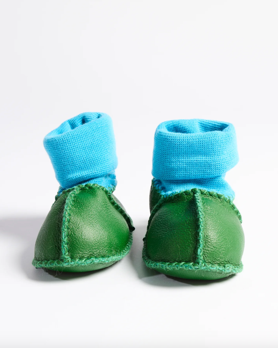 Green Baby Booties