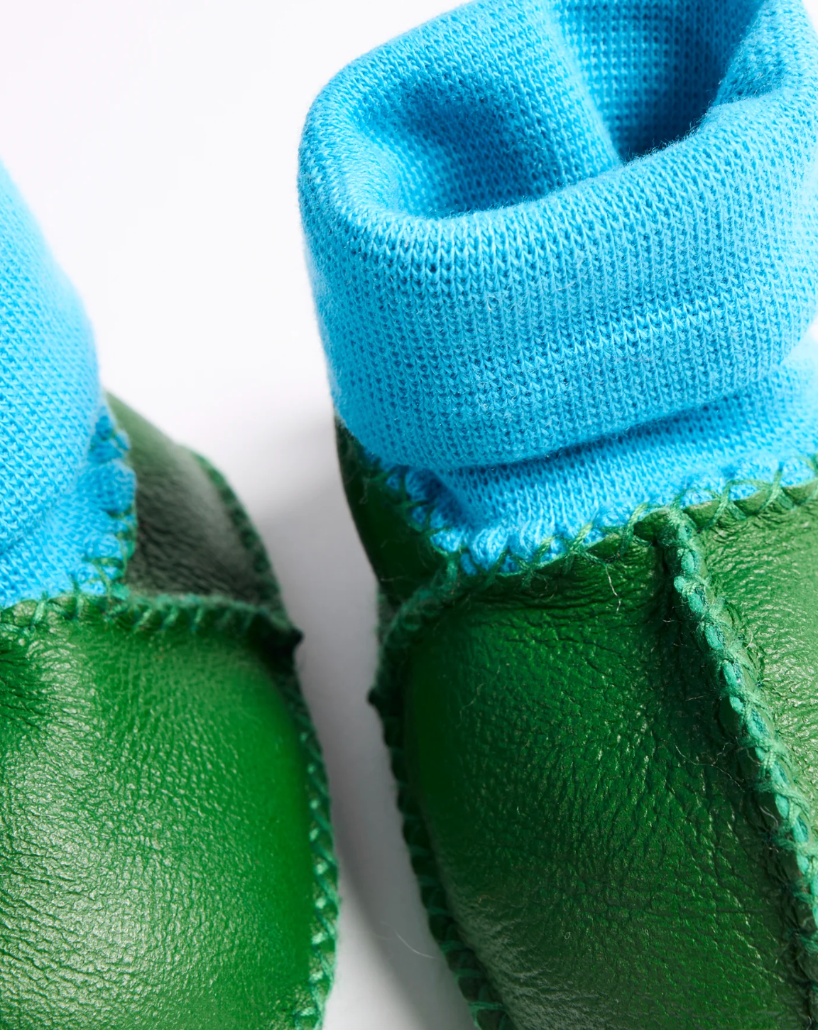 Green Baby Booties