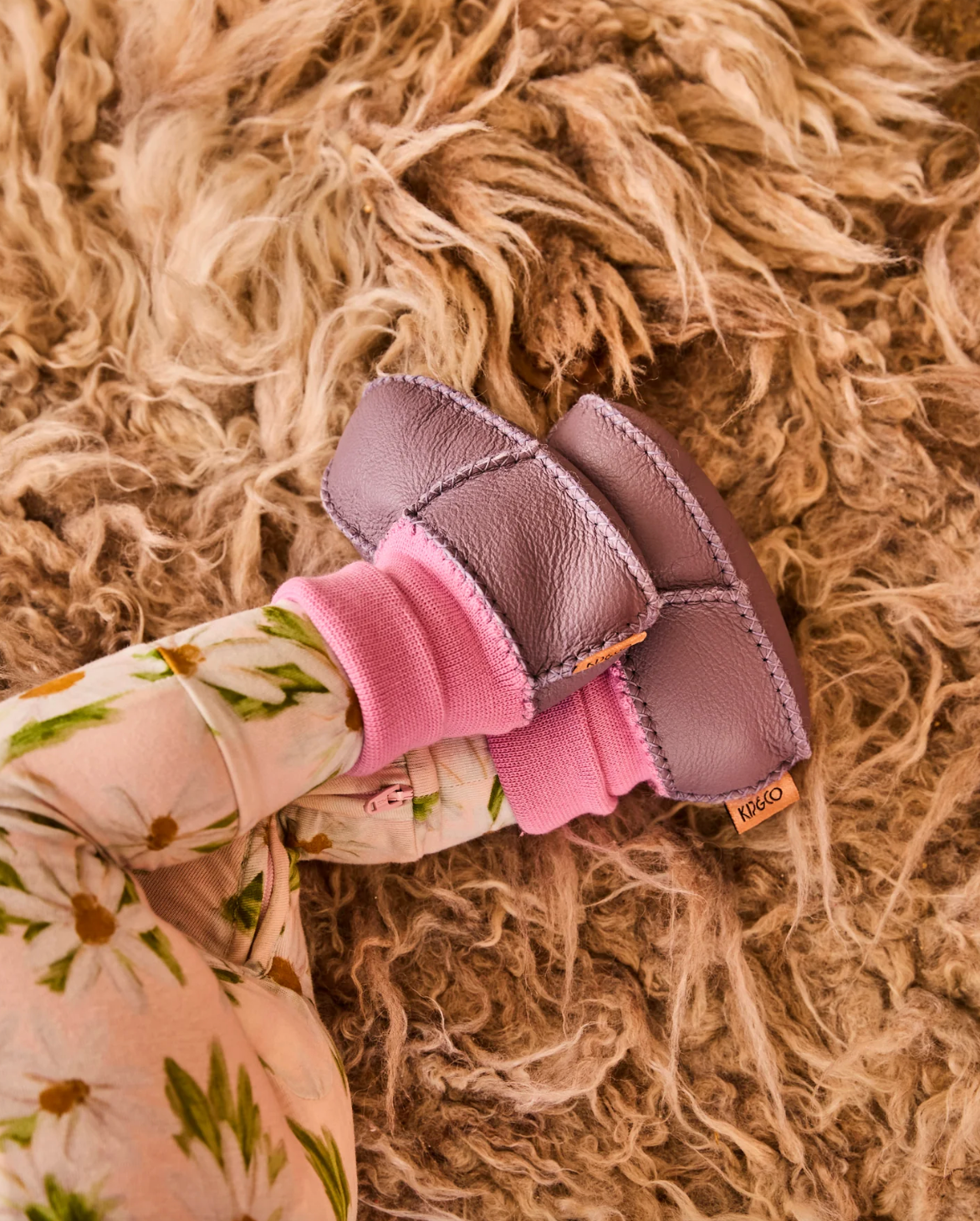 Lilac Baby Booties