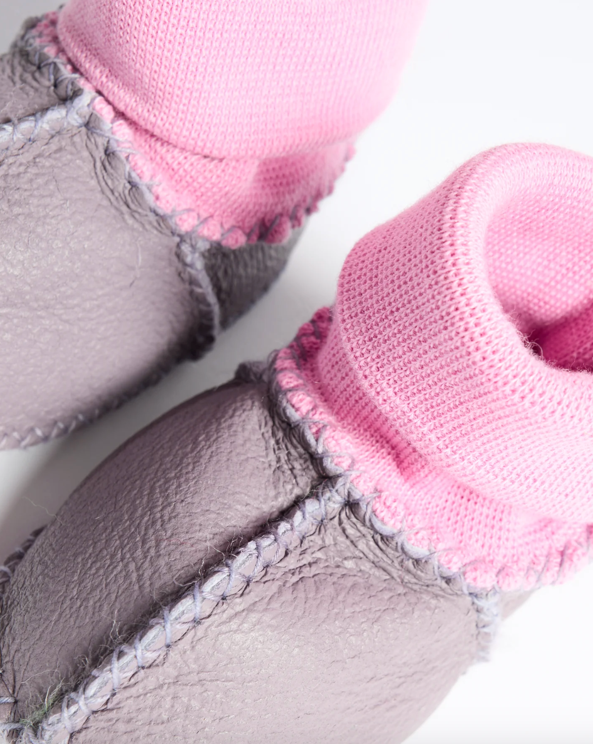 Lilac Baby Booties