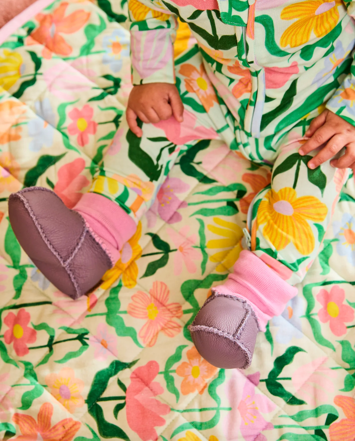 Lilac Baby Booties