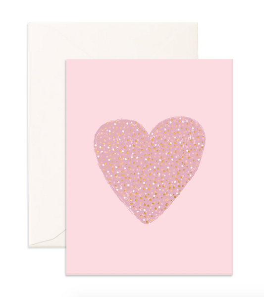 Sprinkle Heart Pink Greeting Card