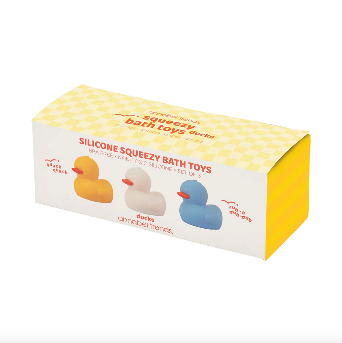 Silicone Squeezy Bath Toys - Ducks 3pc