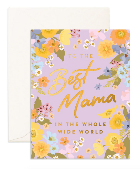 Best Mama World Spring Greeting Card