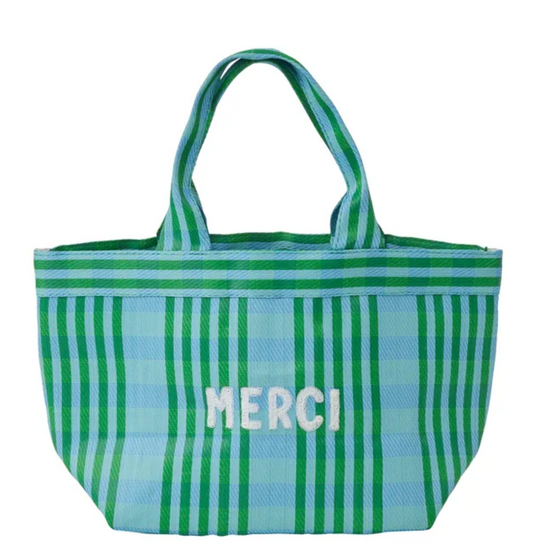 Merci Recycled Insulated Lunch Bag Tote - Green