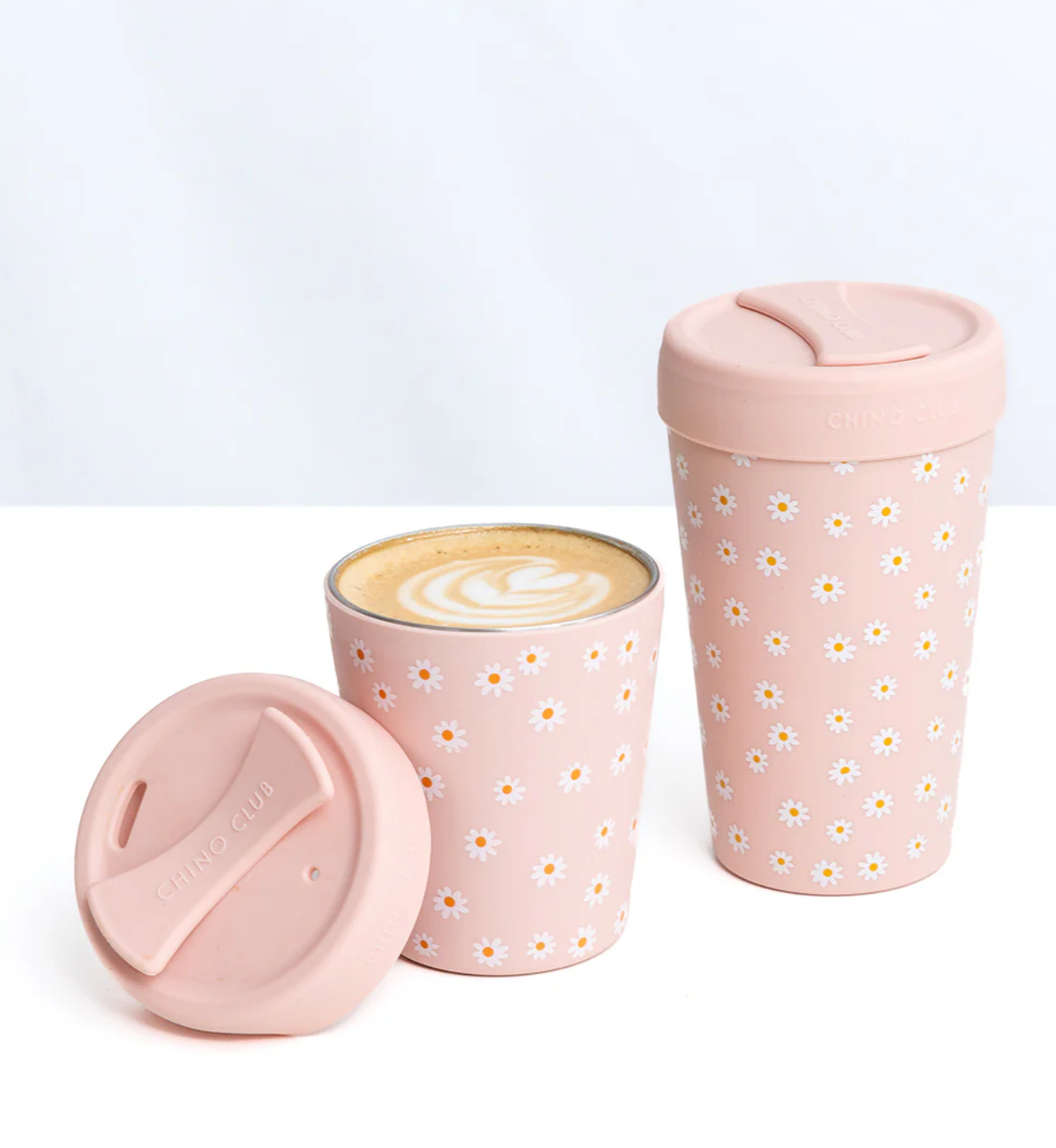 Stainless Steel Coffee Cup - 8oz - daisy