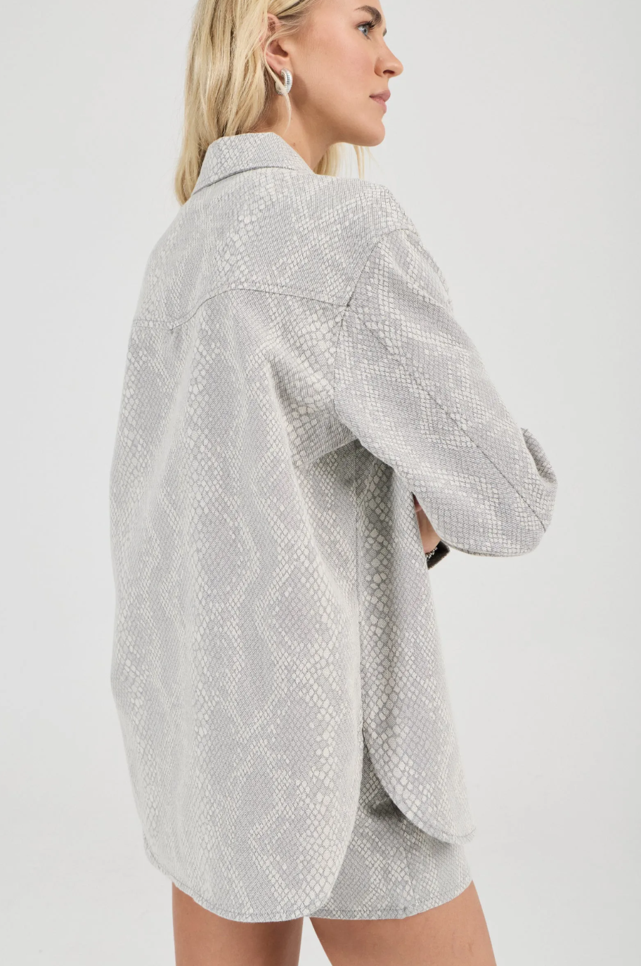 Drift Oversized Denim Shirt - Python