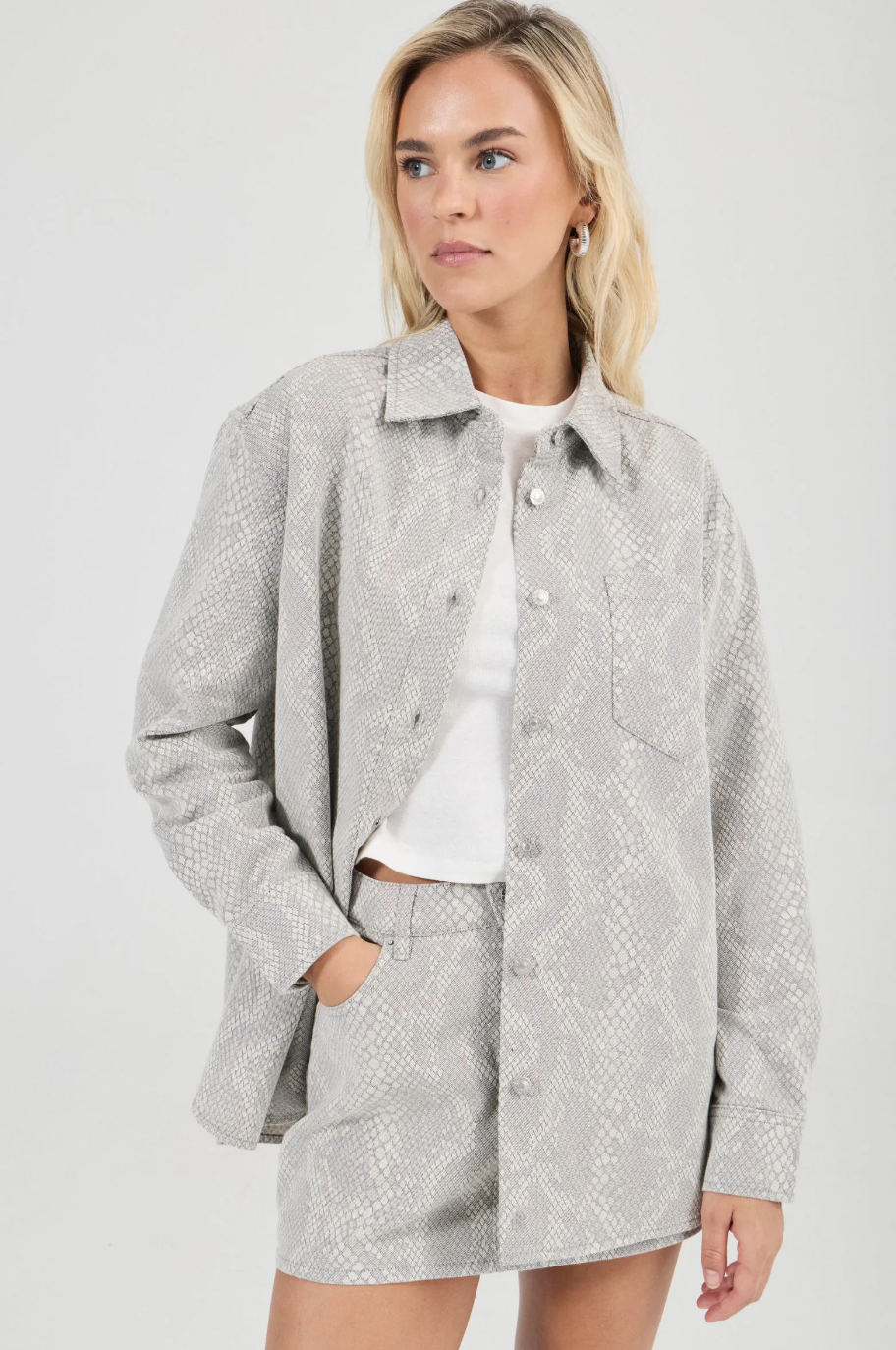 Drift Oversized Denim Shirt - Python