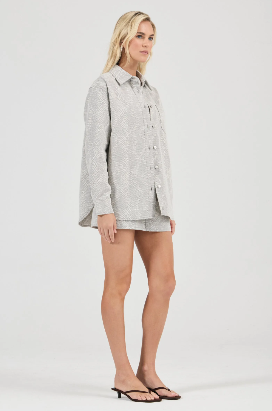 Drift Oversized Denim Shirt - Python