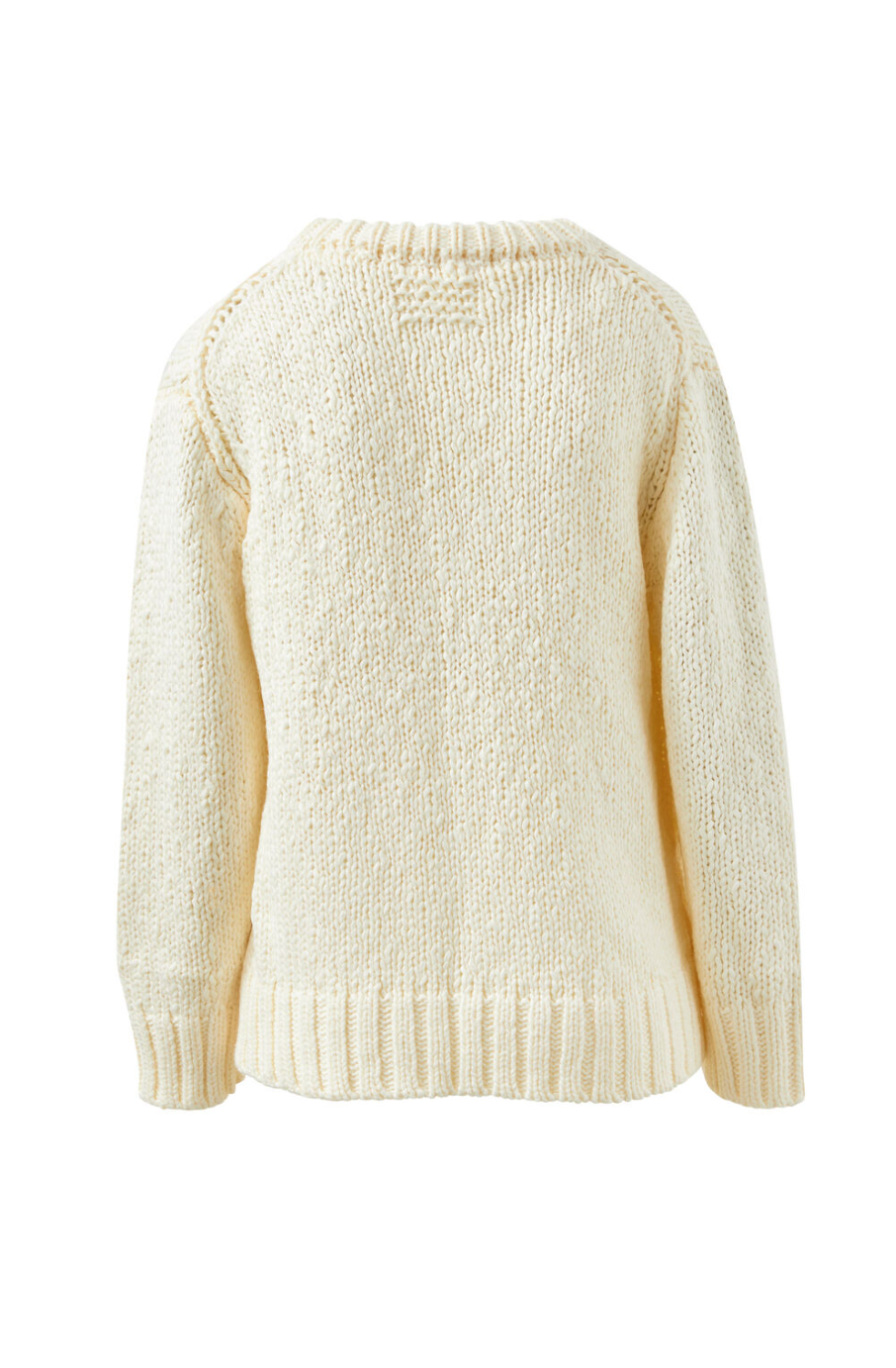 Sage Chunky Knit Crew - Marshmallow