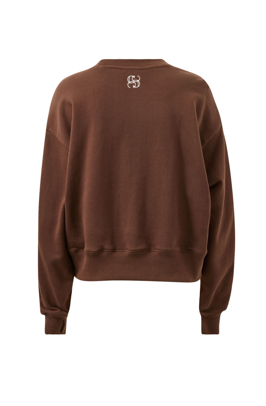 Sasha Sporty Slouchy Crew - Chocolate Side Stripe