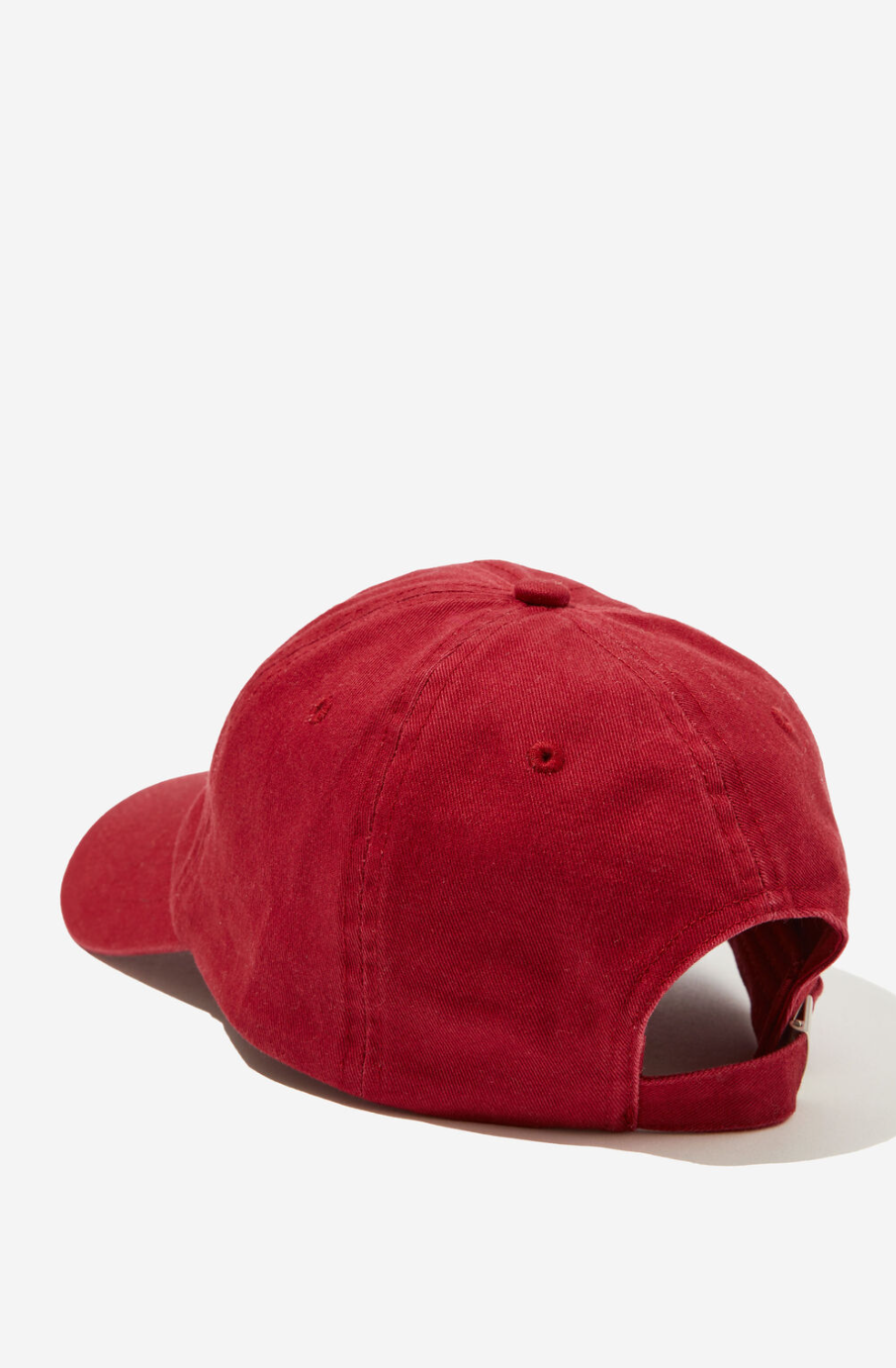 Pip Everyday Cap - Deep Red/Ecru Stitch