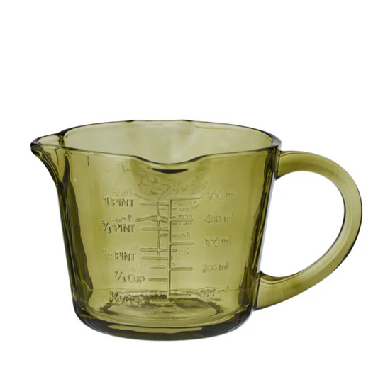 Lia Glass Measuring Jug - Green
