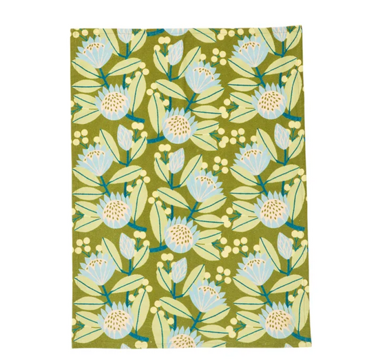 Kirra Cotton Tea Towel - Olive