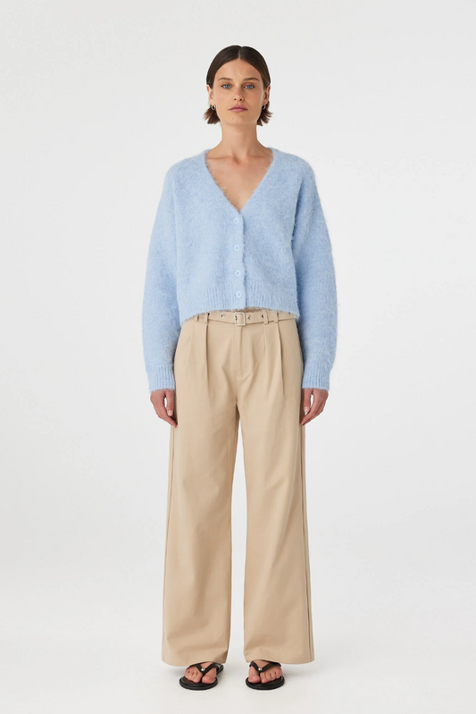 Liora Fluffy Cardigan - Sky