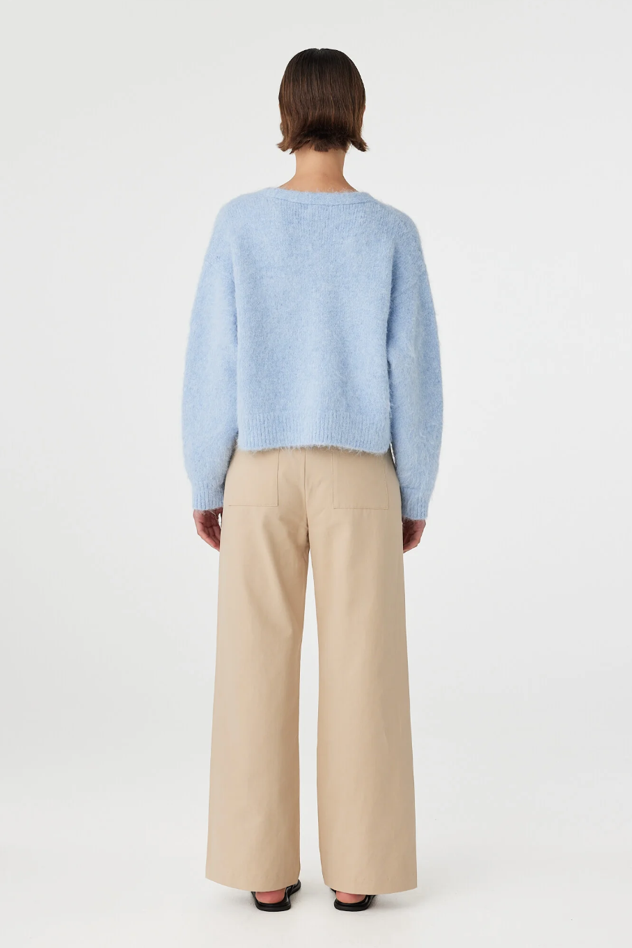 Liora Fluffy Cardigan - Sky