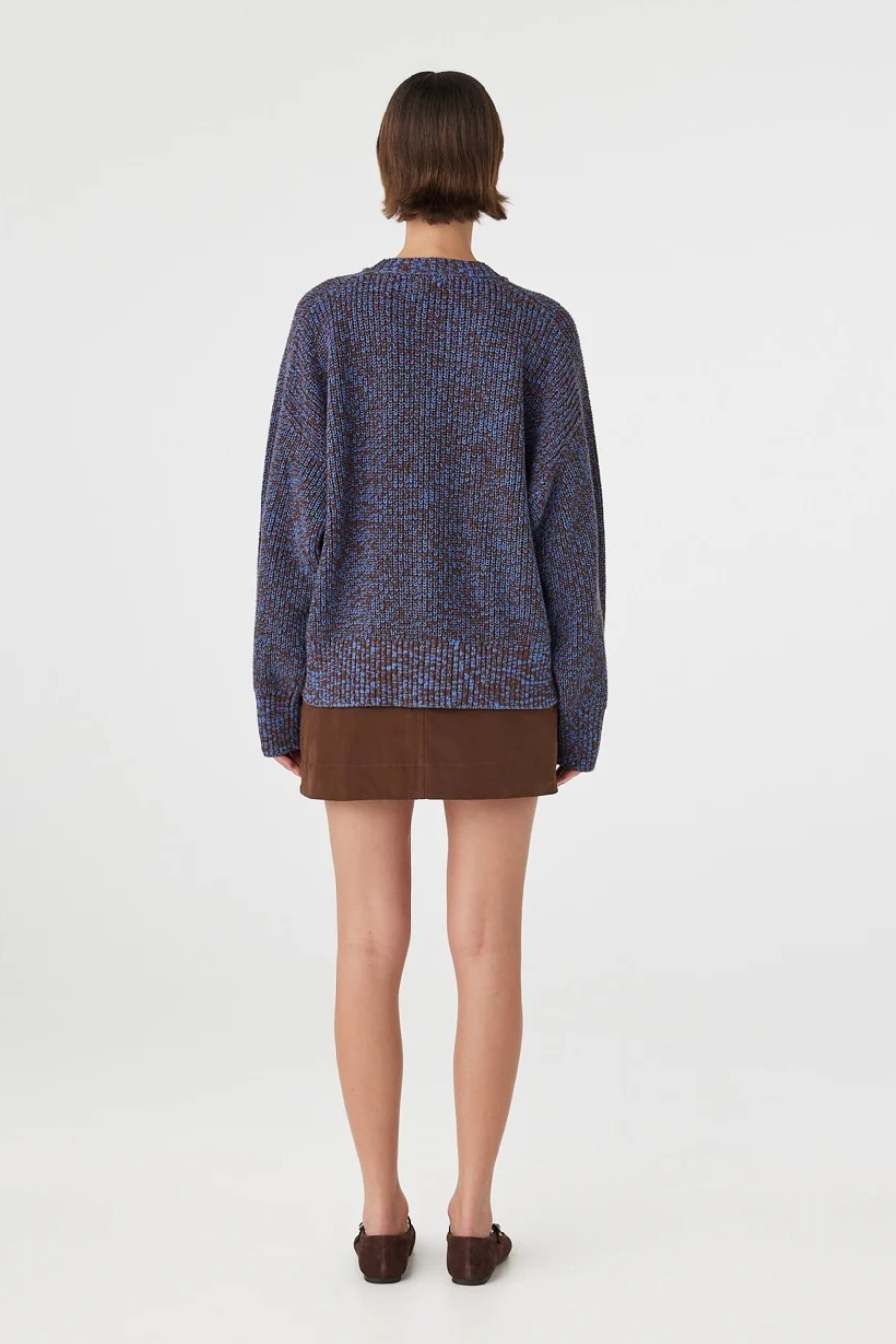 Solene Sweater - Chocolate & Royal