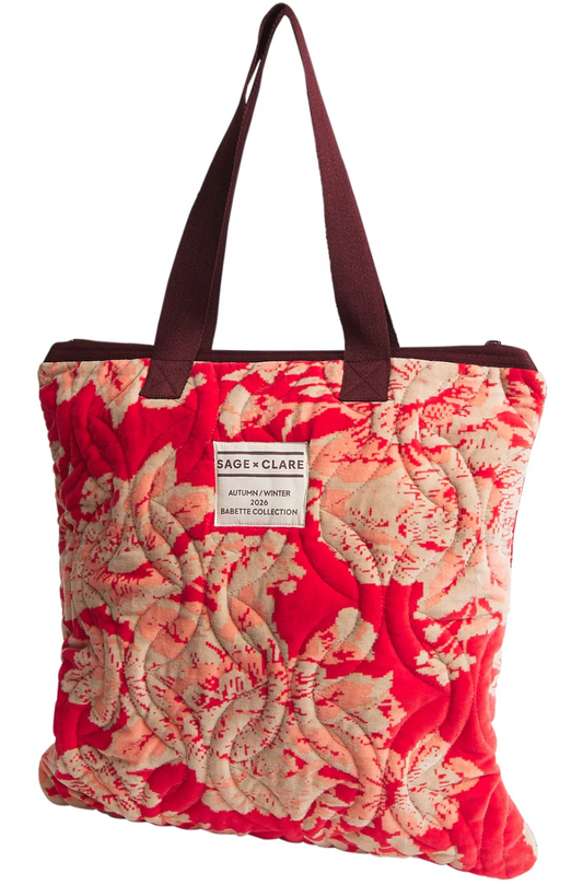 Hazel Velvet Tote Bag
