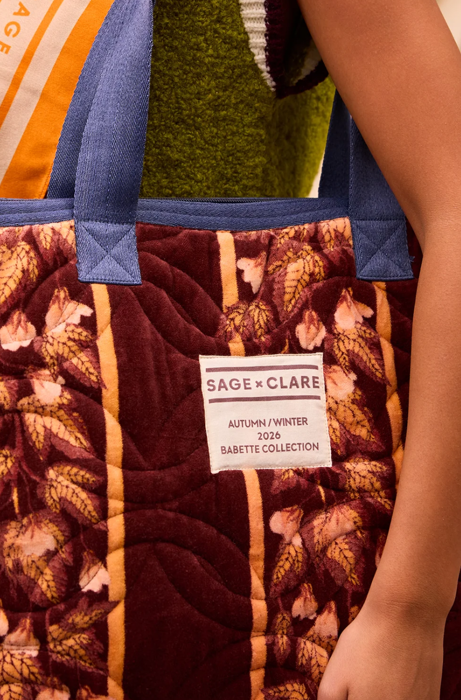 Agata Velvet Tote Bag