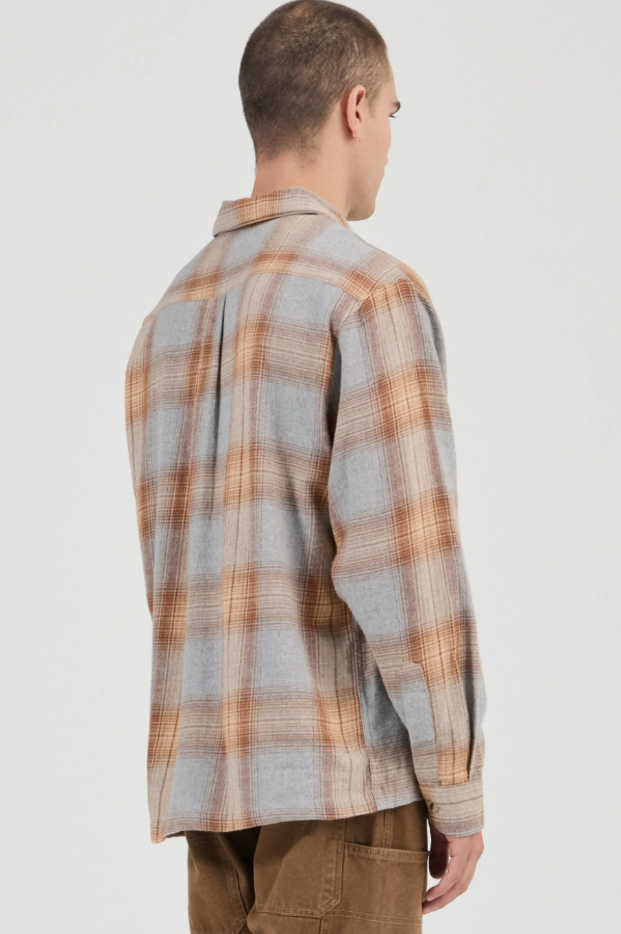 Campus Check Long Sleeve Shirt - Dove Grey