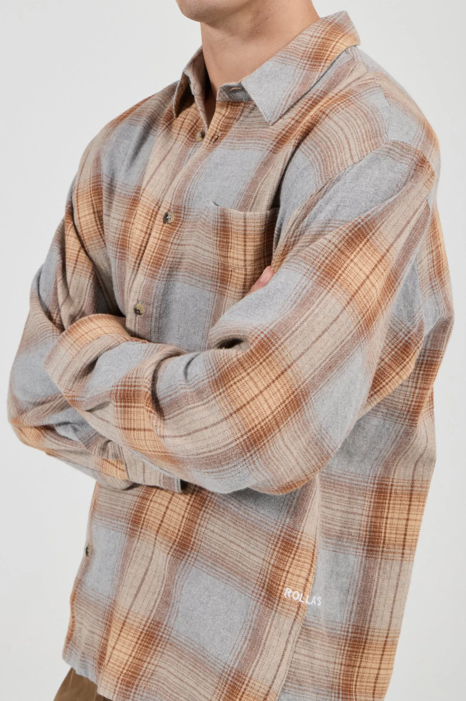 Campus Check Long Sleeve Shirt - Dove Grey