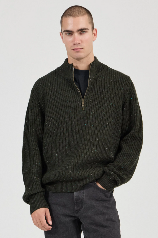 Fishermans Tweed Crew - Dark Forest