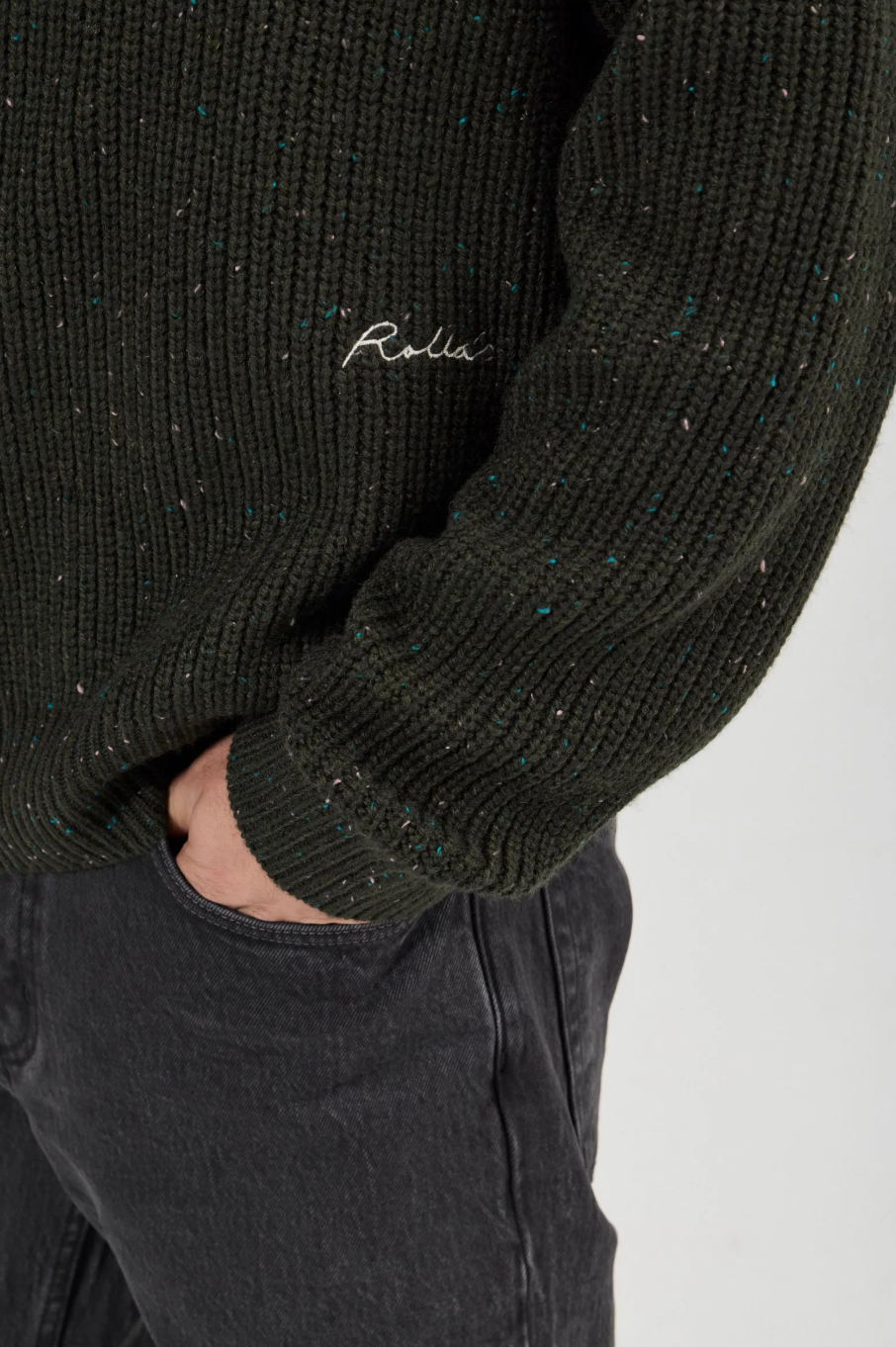 Fishermans Tweed Crew - Dark Forest