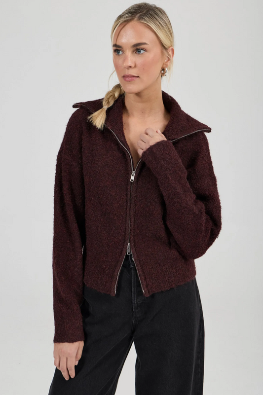 Loom Cardigan - Dark Cherry