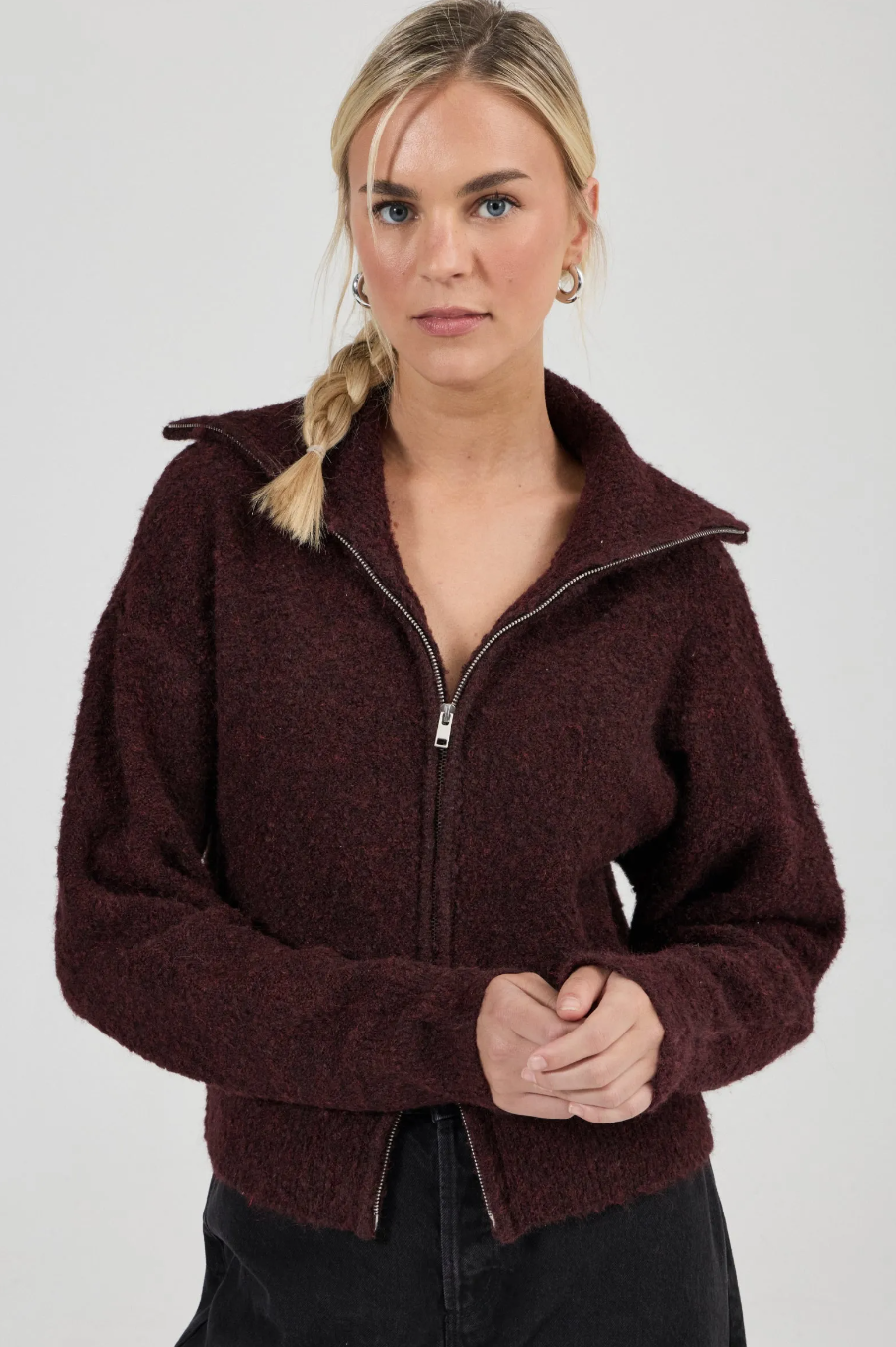 Loom Cardigan - Dark Cherry