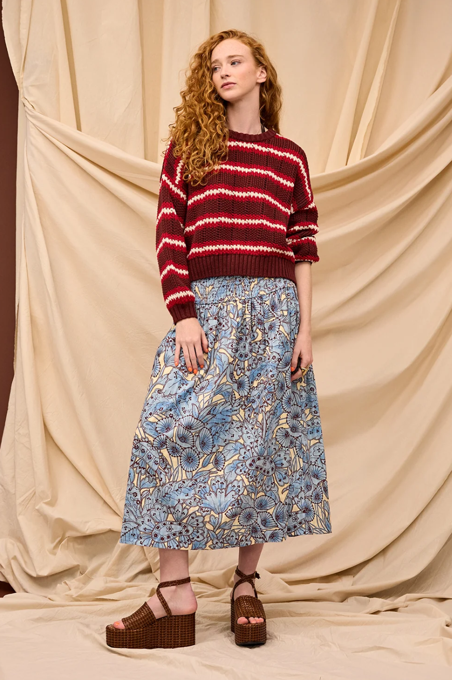 Lucia Maxi Skirt - Cerulean