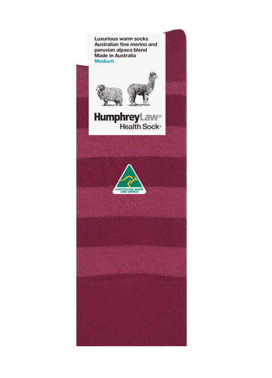 Striped Merino Alpaca Blend Health Sock® - Various Colours