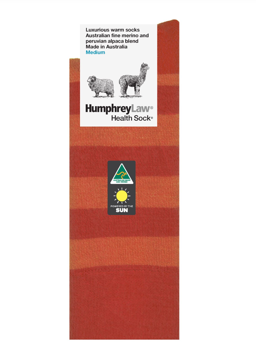 Striped Merino Alpaca Blend Health Sock® - Various Colours