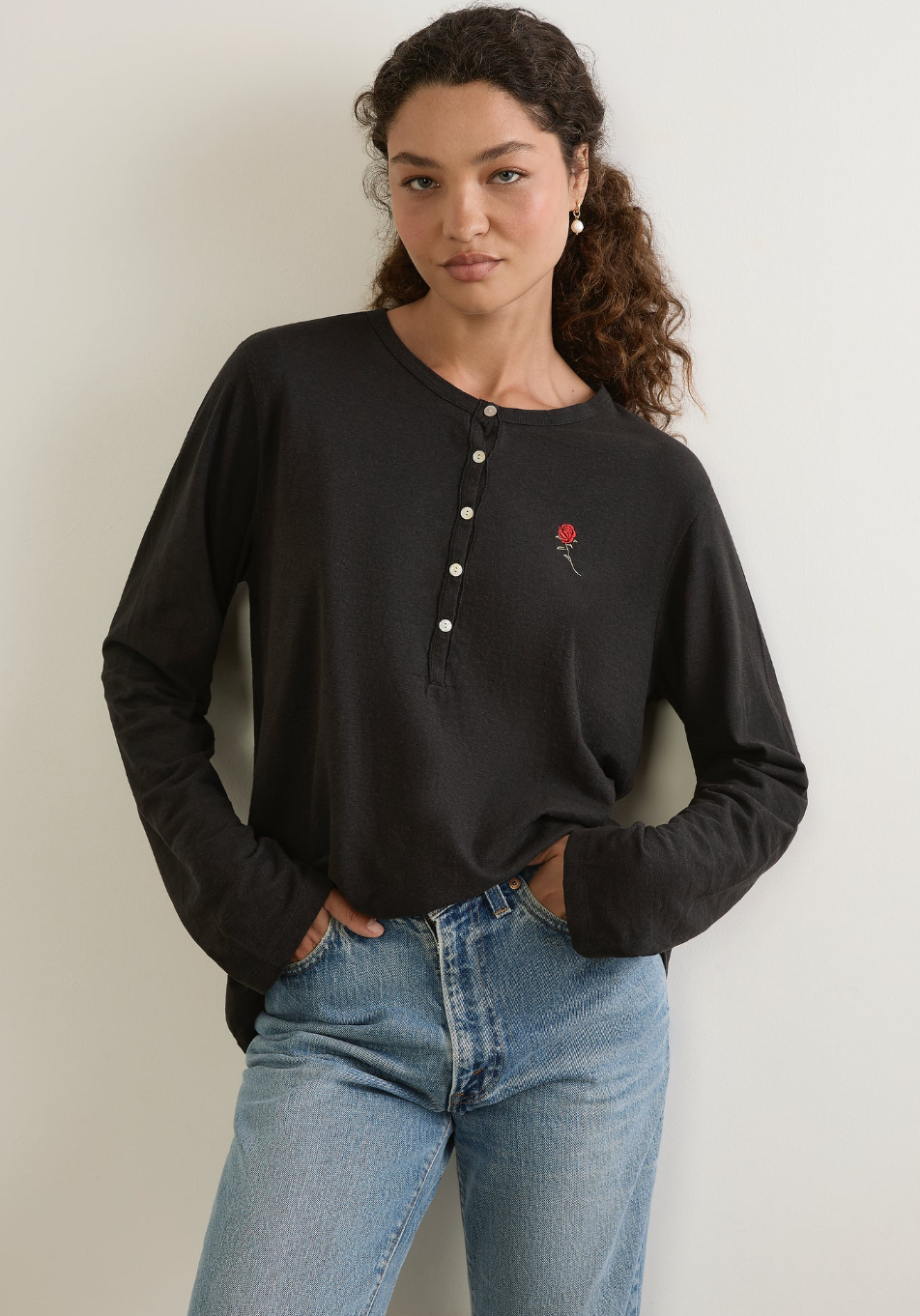 Kirby Henley Tee - Black