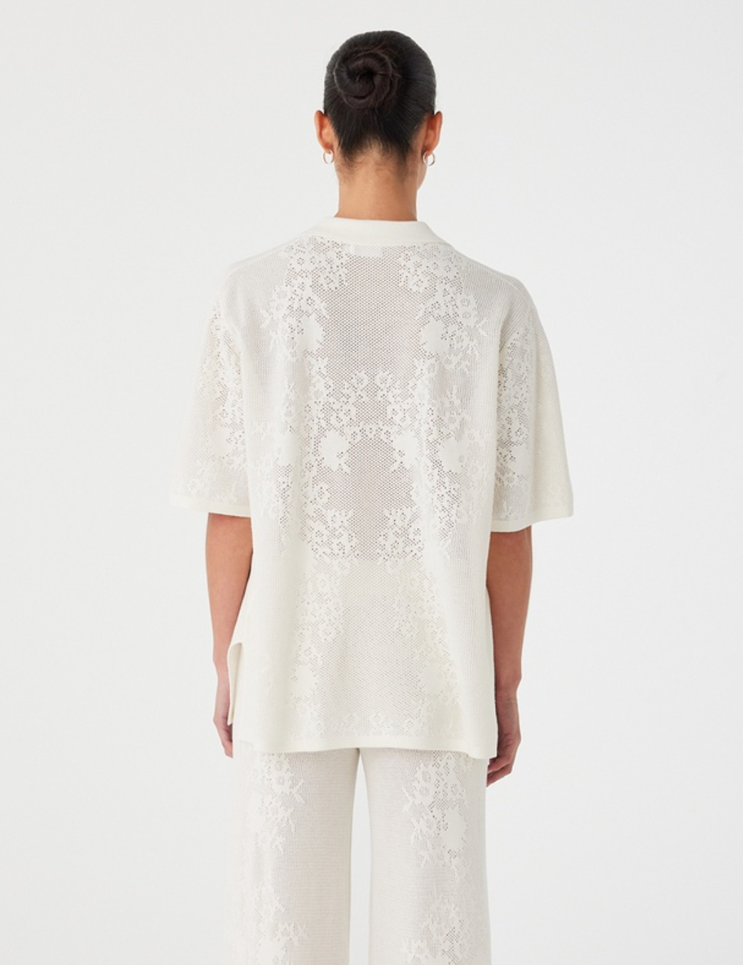 Aster Crochet Shirt - Cream