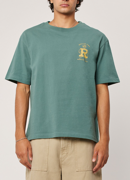 Ezy Works Tee - Forest/Mustard