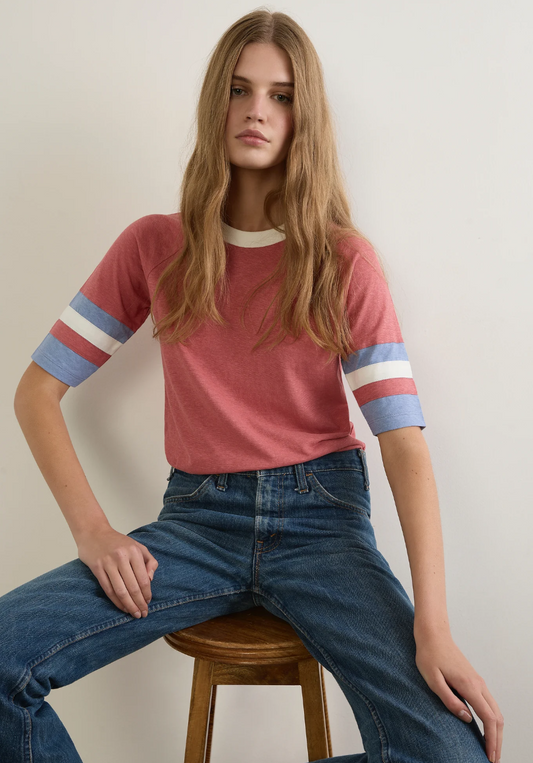 Cali Raglan Tee - Dusty Pink