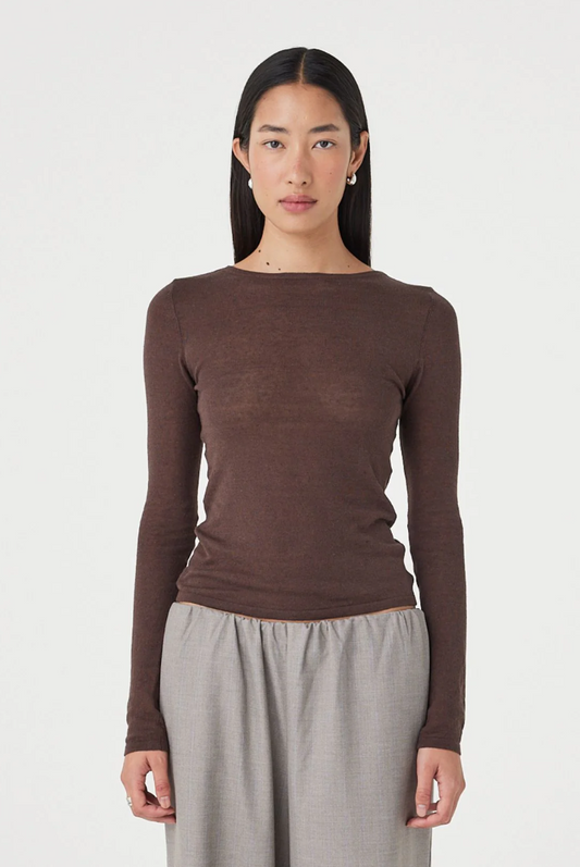 Aston Longsleeve Top - Espresso