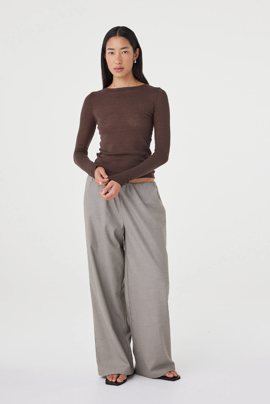 Aston Longsleeve Top - Espresso