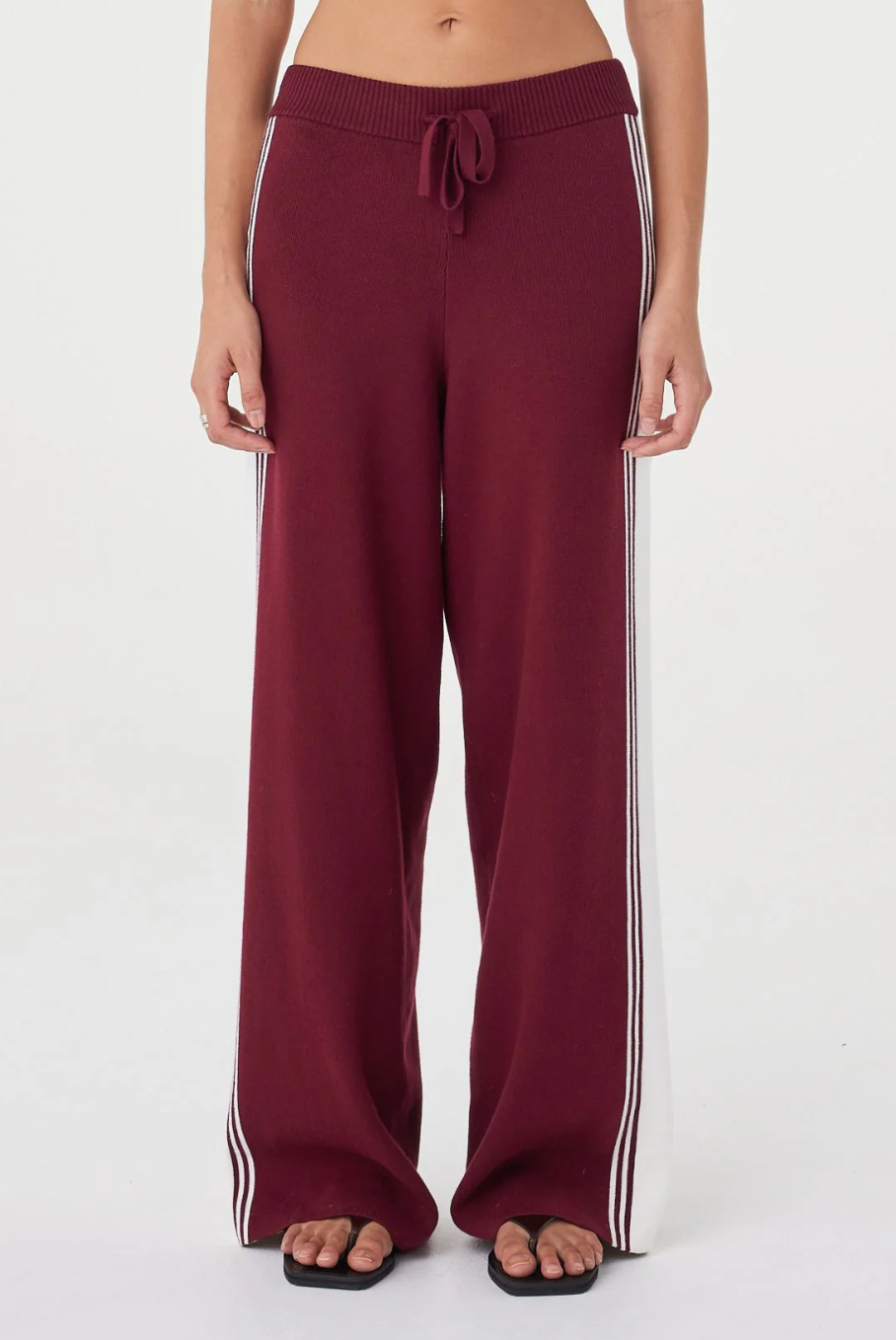 Emery Pant - Merlot & Cream